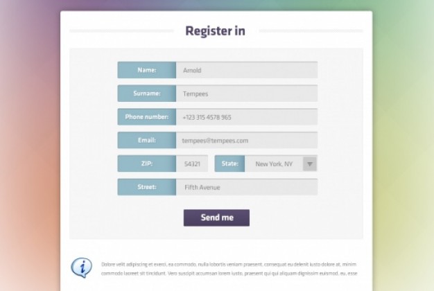 Registration page design in html with source code free download 2017